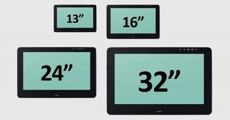 Wacomdan 24 ve 32 inçlik grafik tablet