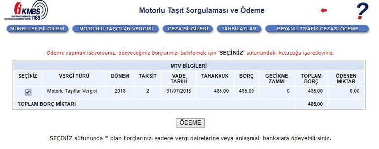 2018 Motorlu Taşıtlar Vergisi (MTV) ödemelerinde son gün ne zaman MTV ödeme işlemi nasıl yapılır