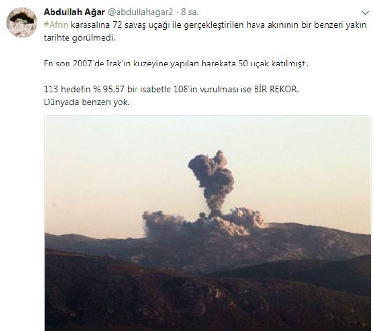 Zeytin Dalının ve 72 uçağın anlamı...