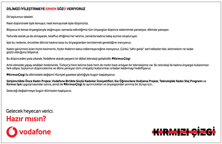 CİNSİYETÇİ DİLE KIRMIZI ÇİZGİ
