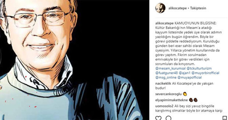 Yavuz Bingölden sonra Ali Kocatepe de kabul etmedi