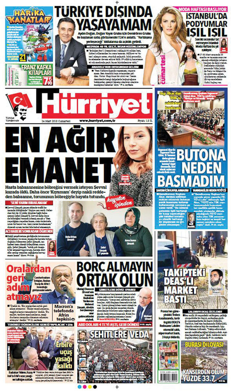 Hürriyet Türkiye’nin ortak değeridir