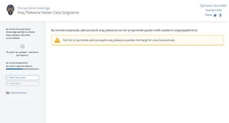 Plakadan ceza sorgulama işlemi yapılabiliyor mu İşte plaka sorgulama ekranı