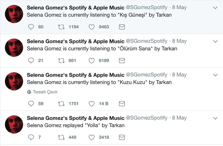 Selena Gomez meğer Tarkan hayranıymış