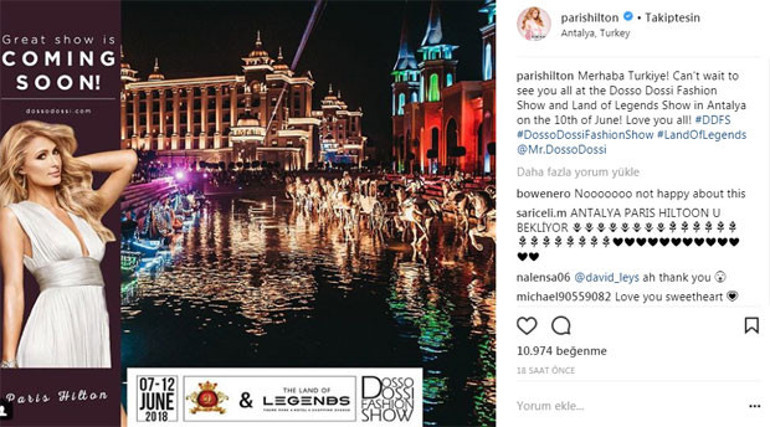 Paris Hilton’dan Türkiye’ mesajı