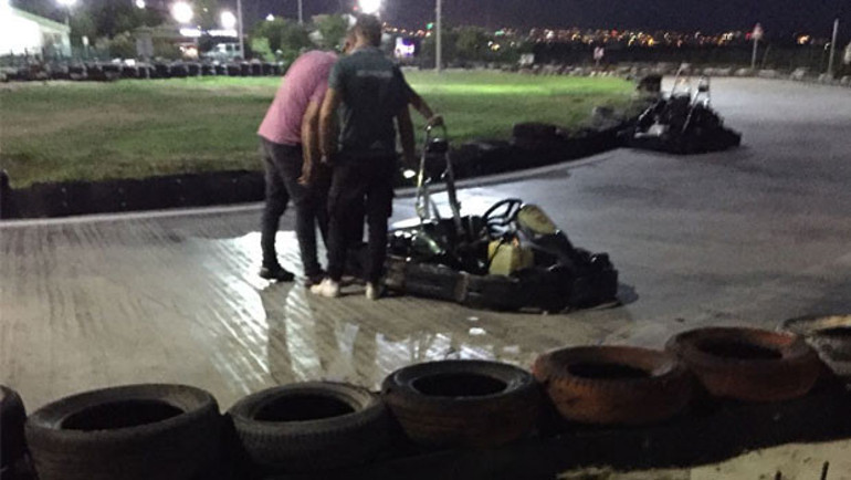 Yine aynı dehşet Saçları Go-Kart lastiğine dolanan kadın ağır yaralandı
