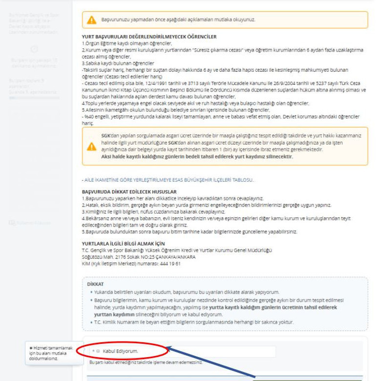 KYK yurt başvuruları başladı |  E Devlet KYK başvuru ekranı