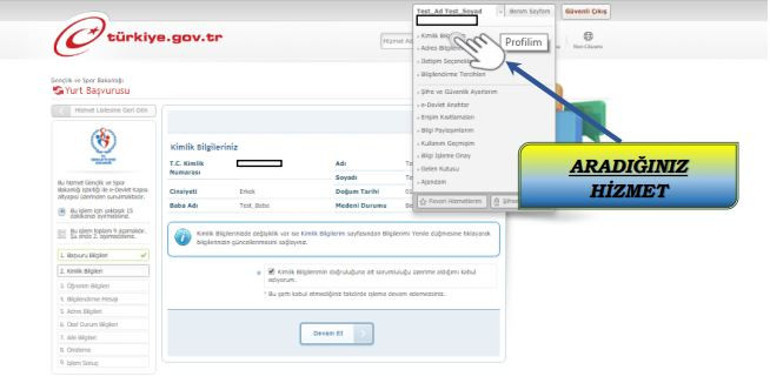 KYK yurt başvuruları başladı |  E Devlet KYK başvuru ekranı