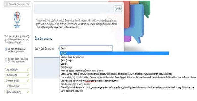 KYK yurt başvuruları başladı |  E Devlet KYK başvuru ekranı