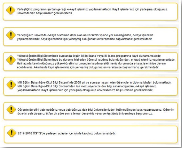İnternet üzerinden E Kayıt ile üniversite kayıtları tamamlanıyor