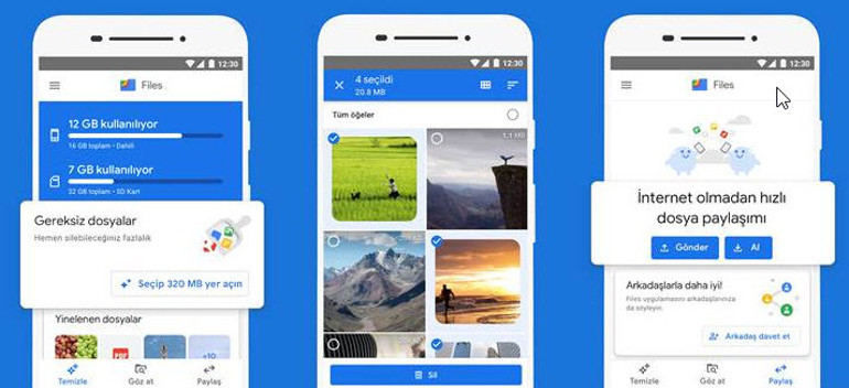 Google Files uygulamasına USB hafıza desteği