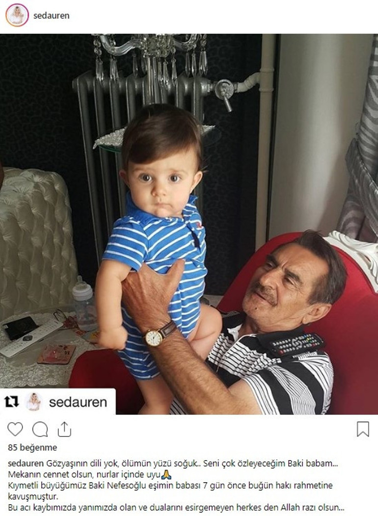 Seda Ürenden kayınpederine veda