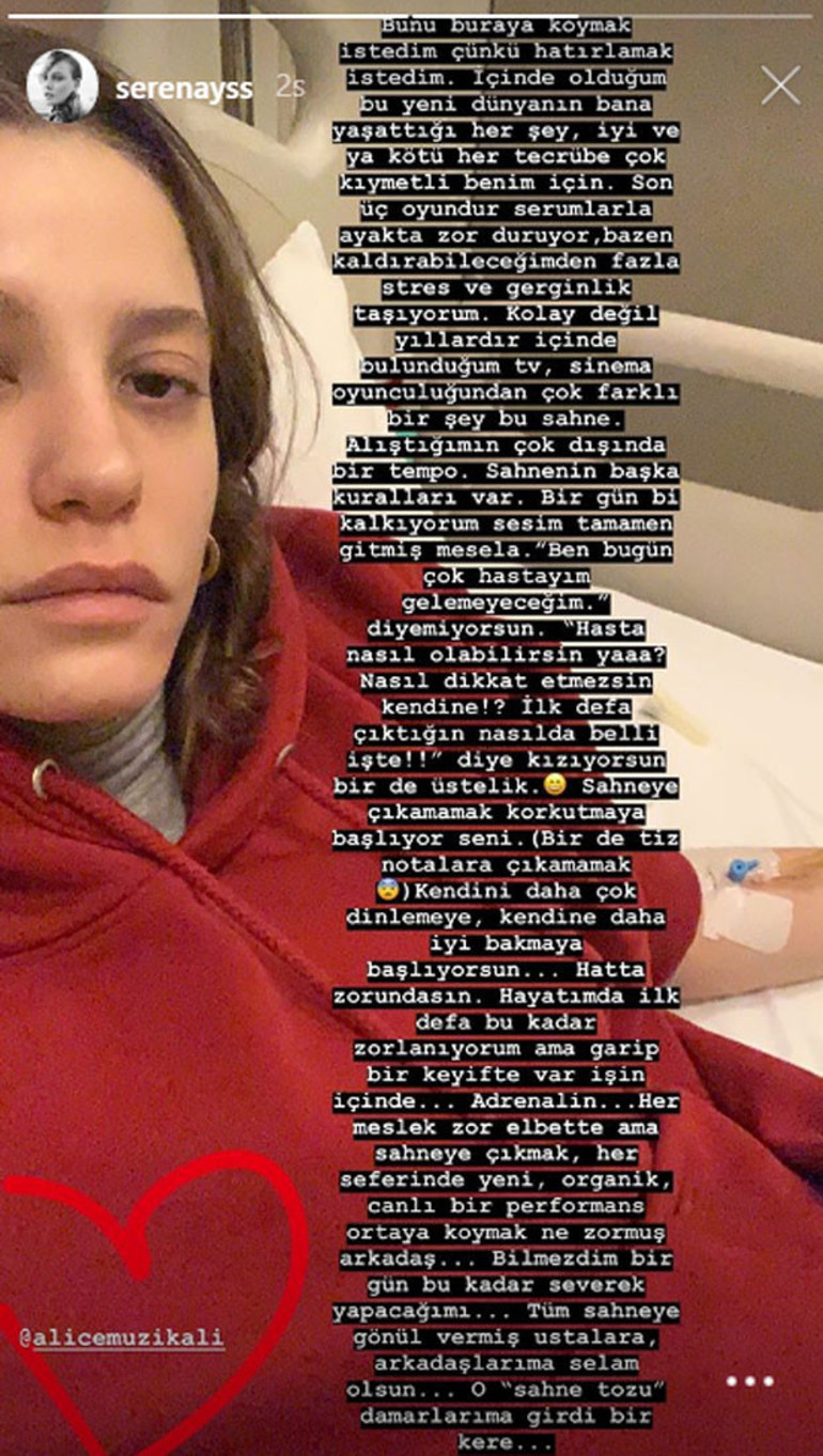 Serenay Sarıkaya hastanelik oldu