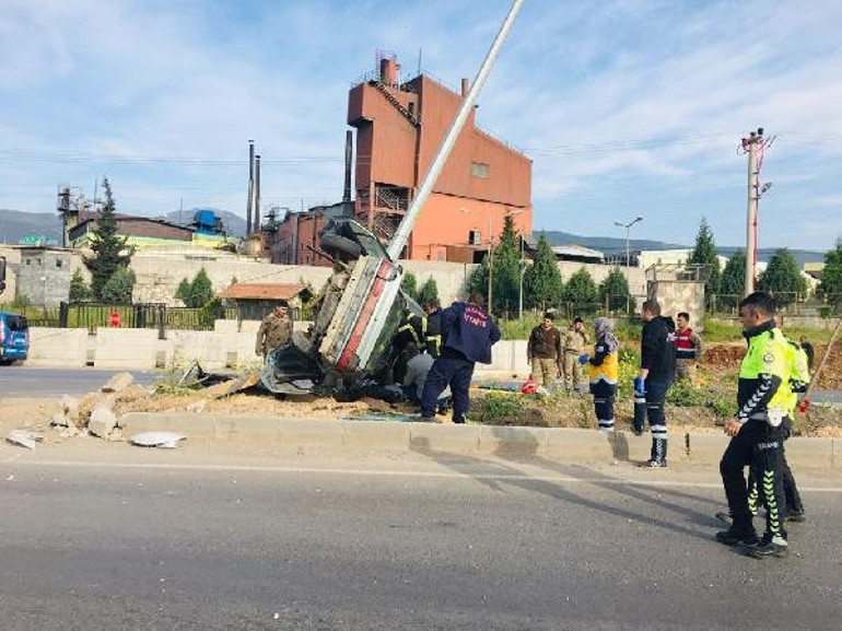 Araç bu hale geldi... Mucize kurtuluş