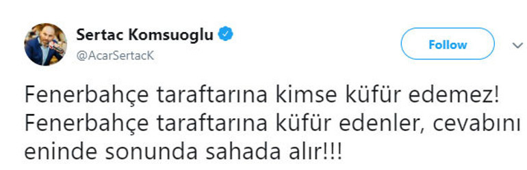 F.Bahçeli yöneticiden Atamana tepki