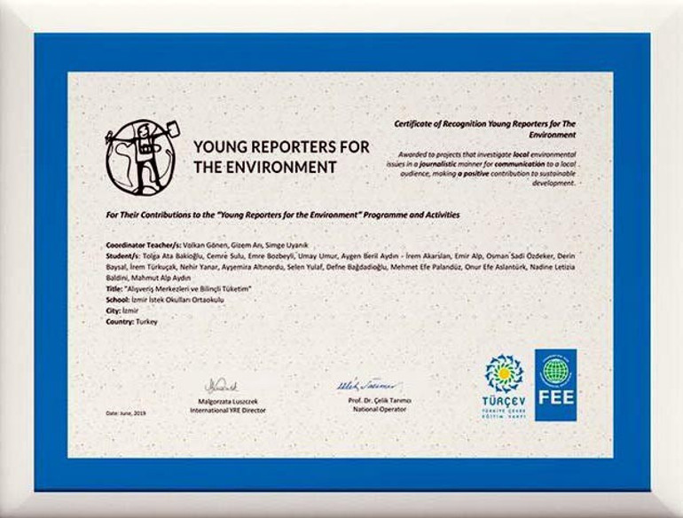 İstek İzmir Okullarına uluslararası sertifika