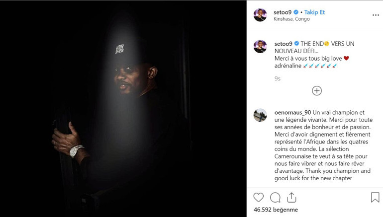 Samuel Etoo futbolculuk kariyerini noktaladı