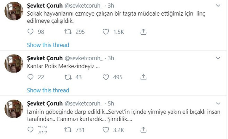 Şevket Çoruh: İzmirde saldırıya uğradık