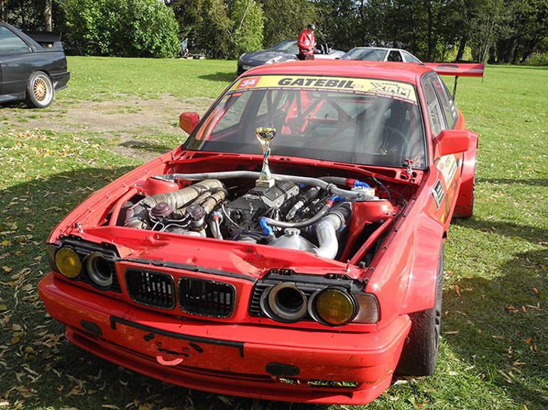 En klasik araç Sunby çifliğinde