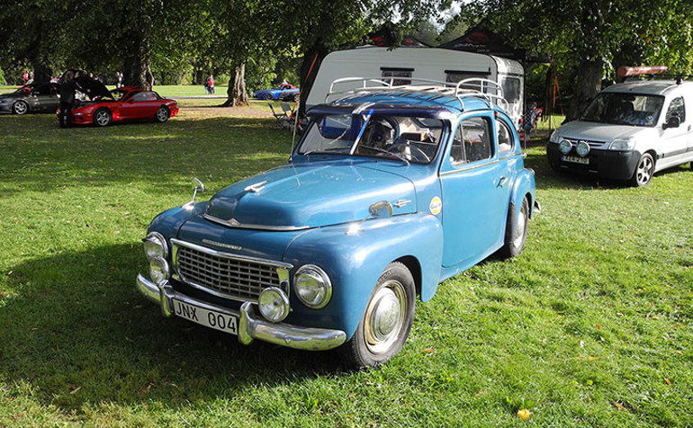 En klasik araç Sunby çifliğinde