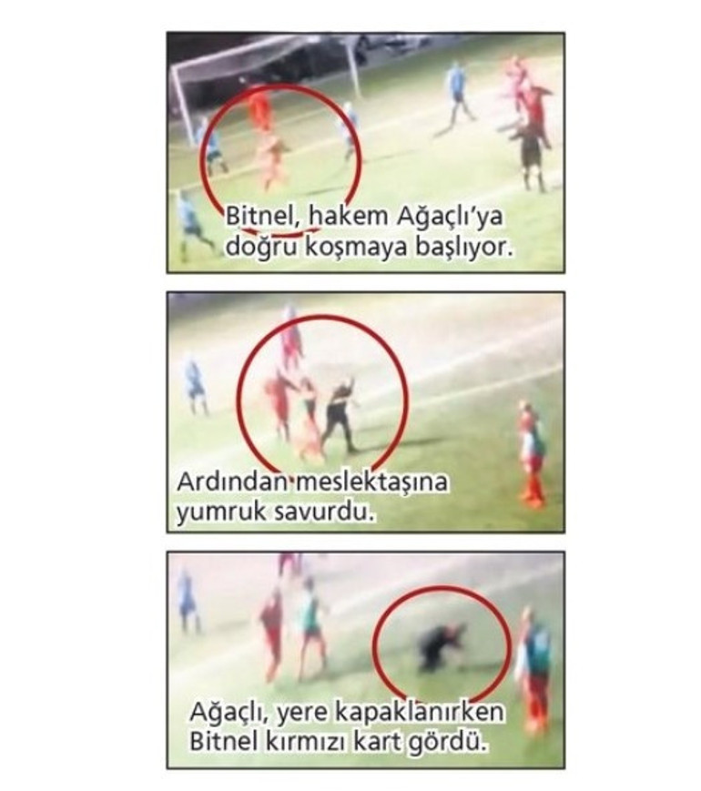 Hakem Deniz Ateş Bitnel hakemi dövdü
