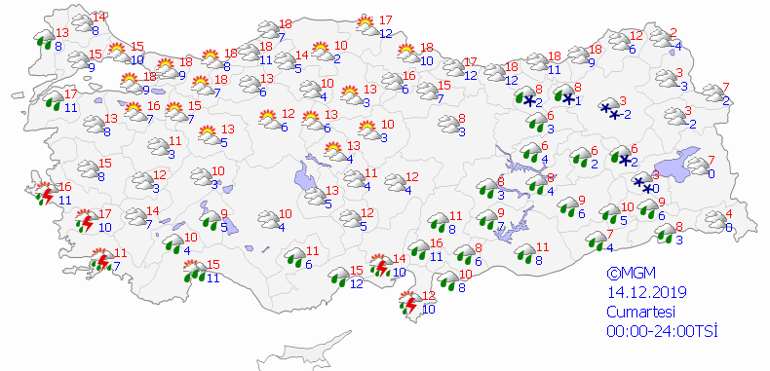 Hafta sonu hava nasıl olacak 14-15 Aralık il il hava durumu tahminleri