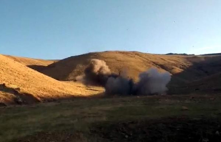 Siirt Belediyesinin hayvan barınağında havan mermisi bulundu