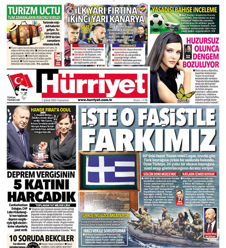 Yunan bakan ‘rüzgâr uçurdu’ demiş