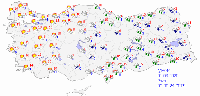Hafta sonu hava nasıl olacak Nerelere yağmur yağacak mı 29 Şubat 1 Mart il il hava durumu tahminleri