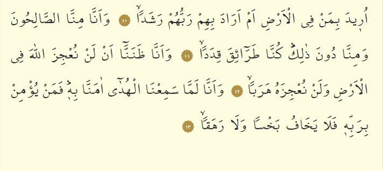 Cin Suresi Oku - Cin Suresi Anlamı, Tefsiri, Türkçe ve Arapça Okunuşu (Diyanet Meali)