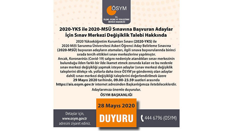ÖSYM açıkladı Milyonlarca öğrenciyi ilgilendiriyor