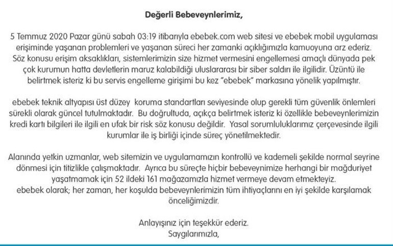E-Bebek hack olayını doğruladı İşte, ilk açıklamalar
