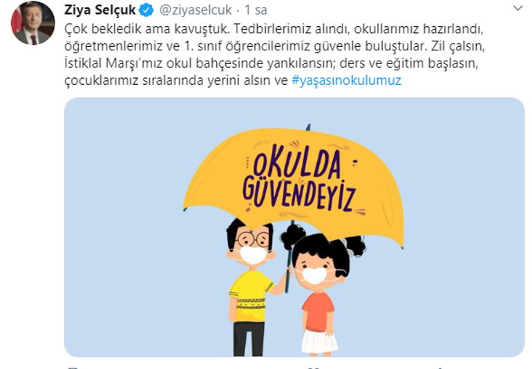 Son dakika... Yüz yüze eğitim, anasınıfı ve ilkokul 1inci sınıflarda başladı