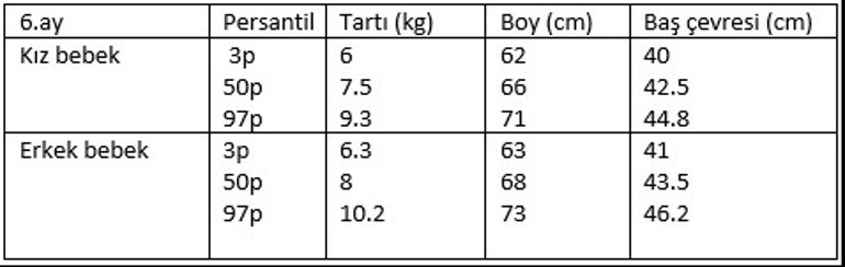 6 aylık bebek gelişimi - 6 aylık bebeğin boyu, kilosu, beslenmesi, uykusu ve gelişim tablosu