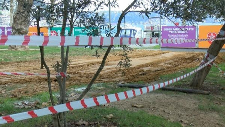 Son dakika haberleri... Mahalleli tepki gösterdi, Bebek Parkında çalışma durduruldu