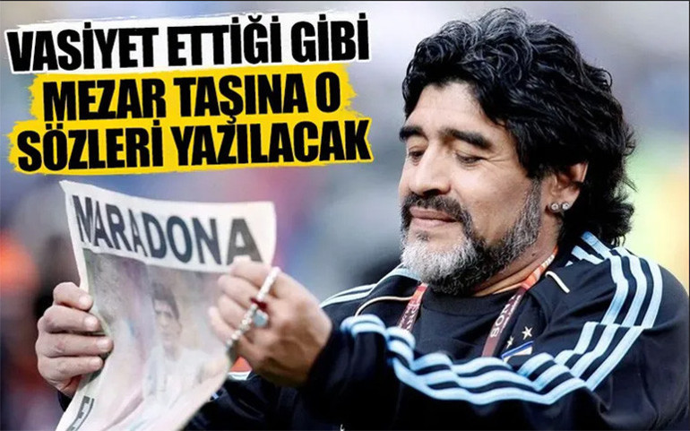 Mezar taşına o sözler yazılacak