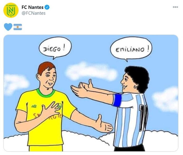 Fransız kulübü Nantesa Maradona karikatürü tepkisi