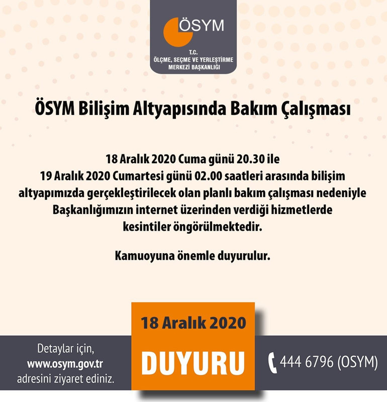 ÖSYM çöktü mü ÖSYM.gov.tr ana sayfası neden açılmıyor İlk açıklama geldi