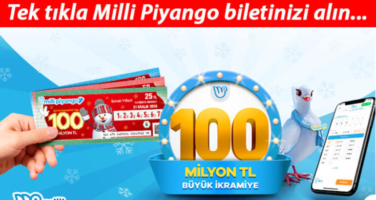 Geri sayım başladı Yılbaşında büyük ikramiye 100 milyon TL... Milli Piyango Yılbaşı biletleri Millipiyangoonline.comda