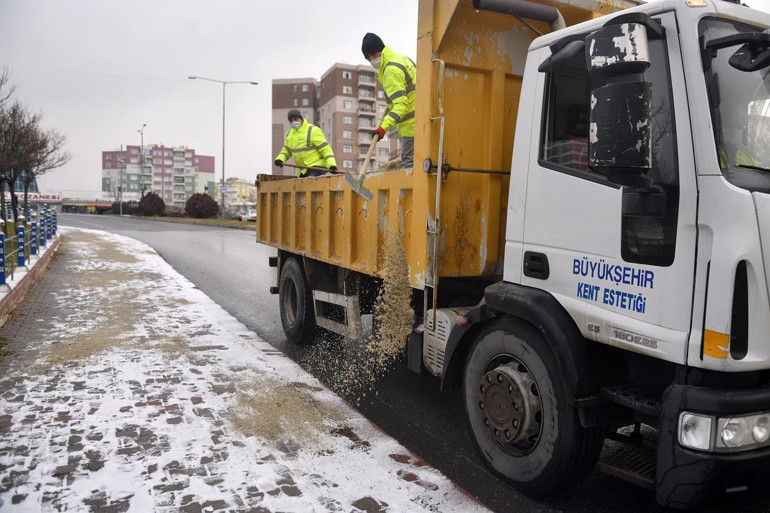 Ankara’nın karla mücadelesi
