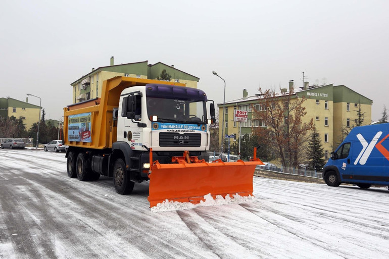 Ankara’nın karla mücadelesi