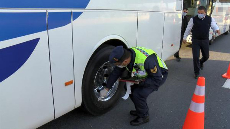 Jandarmadan yılbaşı öncesi yolcu otobüslerine denetim