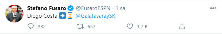 Galatasaraylıları heyecanlandıran paylaşım Diego Costayı sosyal medyadan duyurdu