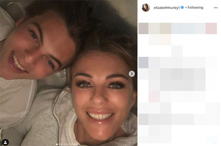 Elizabeth Hurleyin üstsüz pozuna sert eleştiri: Sen önce üstüne bir şey giy