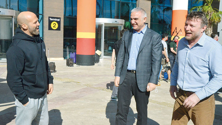 Film setine sürpriz ziyaret