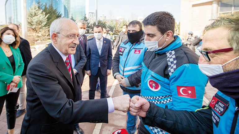 Kuryelere CHP desteği