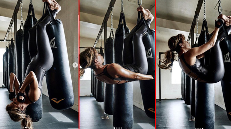 Kate Hudson, iki yaşındaki kızı Rani Rose ile spor yaptı