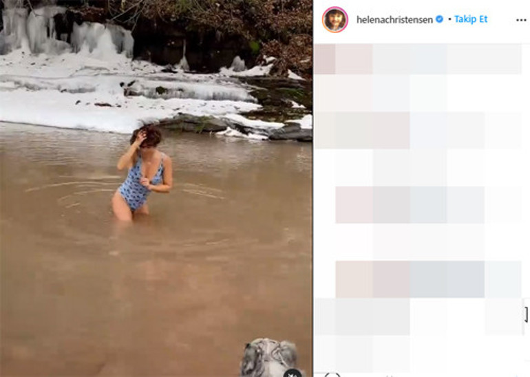 Buz gibi suya girdi: Yaşadığımı hissediyorum