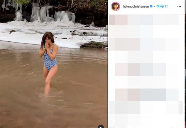 Buz gibi suya girdi: Yaşadığımı hissediyorum