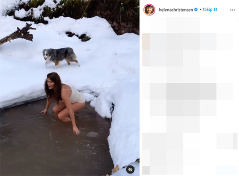 Buz gibi suya girdi: Yaşadığımı hissediyorum